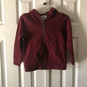 6/$20 Old Navy maroon zip up hooded sweatshirt size XS (5)